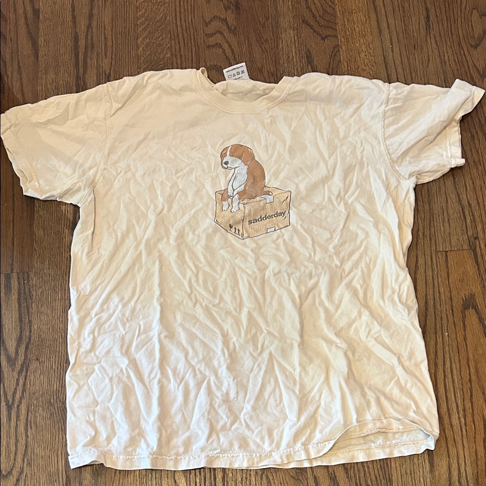 Sadderday Dog Cream Short Sleeve Tee
